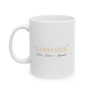 (MANIFESTOR) Ceramic Mug, (11oz, 15oz) - K Sahai